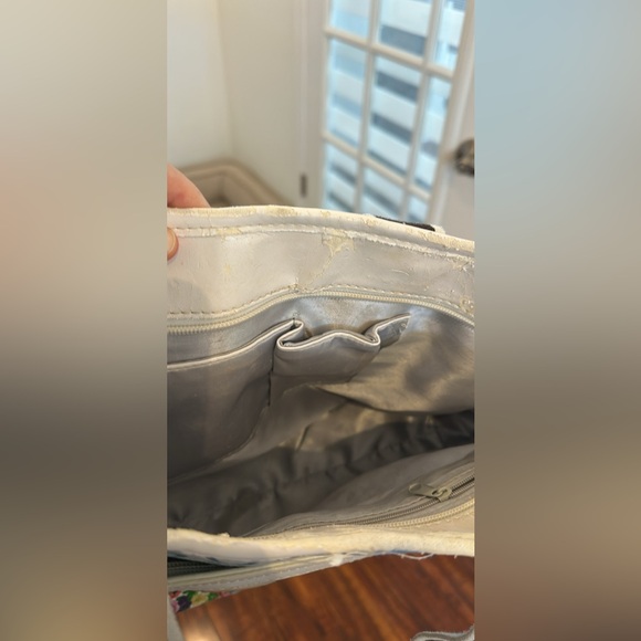 COACH bag. Multicolor pattern, leather is peeling - Picture 3 of 3